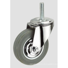 4inch Grey Rubber Thread industrielle Caster ohne Bremse